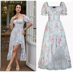 NWT Scarlet Darkness Renaissance Cottagecore Corset‎ Dress Floral Milkmaid Small